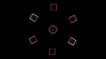resumen neón pulsante hexagonal estrella video