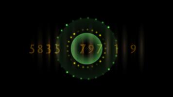 een element van de hud paneel koppel. rennen getallen video