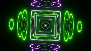 Rotation of a pulsating multi-colored abstract figure video