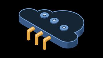 isometrico nube calcolo animazione. nube tecnologia concetto. ragnatela ospitando concetto. isometrico tecnologia. trasparente sfondo con alfa canale video