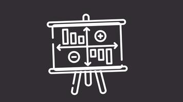 data presentation på blädderblock. företag strategi och analys video