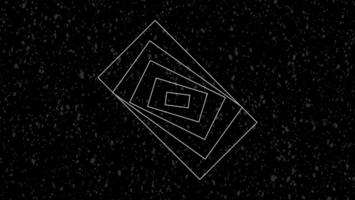 anidado rectángulos terminado que cae nieve efecto resumen video