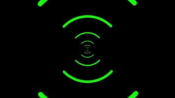 grön koncentrisk bågar i en tunnel effekt abstrakt bakgrund video