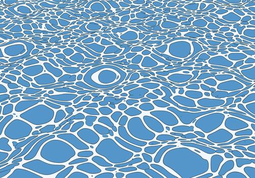 Abstract illustration of water surface with swirling patterns and light blue tones, resembling a dynamic and fluid texture, creating a captivating visual effect. vector