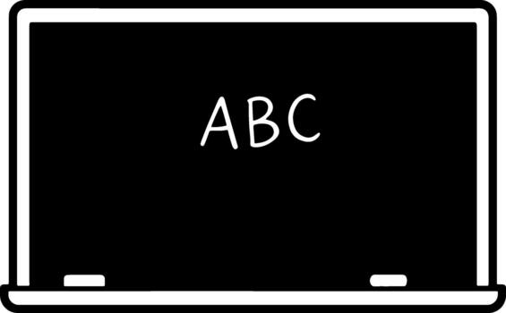 Simple blackboard with ABC letters in minimalist style vector