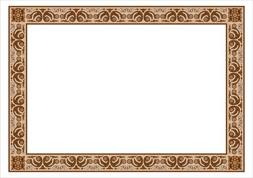 a frame with an ornate patterns vector