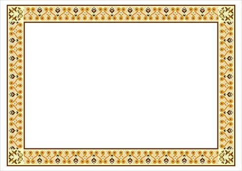 a frame with an ornate pattern vector