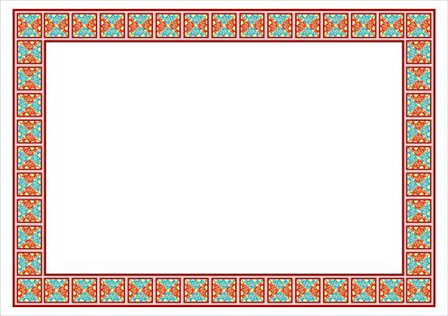 a frame with an ornate pattern images vector