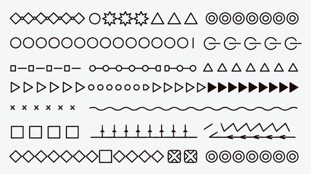 colección de decorativo divisores y separadores en formato diseño vector