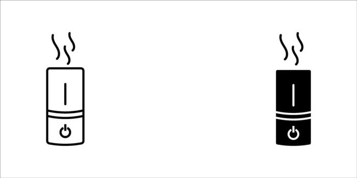 Humidifier icons in outline and stroke versions illustration, eps10. vector