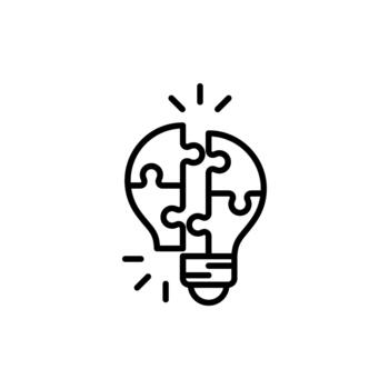 obtener un vislumbrar de problema resolviendo línea icono en moderno estilo, ilustración eps10. vector