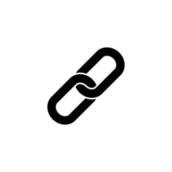 enlace icono. cadena conexión símbolo. Hipervínculo adjunto archivo firmar vector