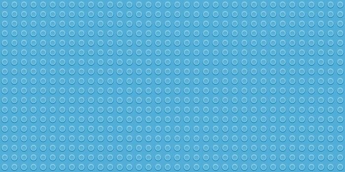 Blue plastic texture seamless pattern with circular bumps, construction toy background, repetitive surface detail, bright color backdrop kids design, engineering concept, playful geometric structure vector