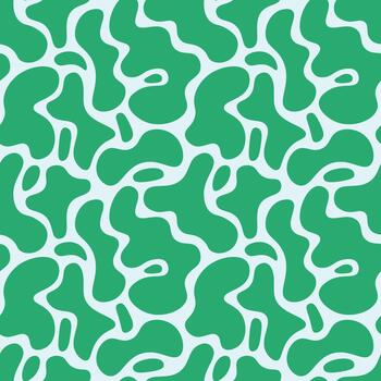 Seamless organic abstract pattern with green irregular shapes on light background for textile, wallpaper, wrapping, modern decor, digital projects, and stylish artistic design. vector
