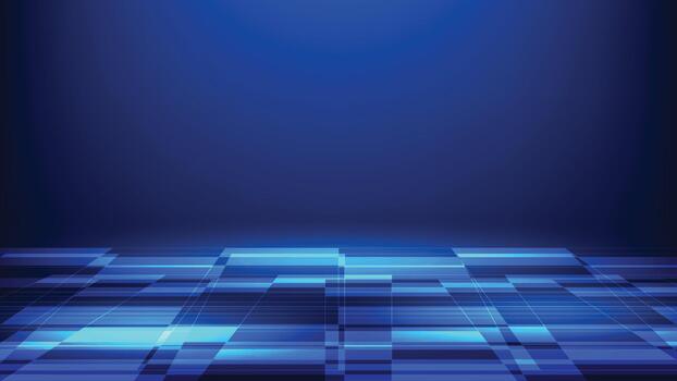 Abstract blue lines and grid design vector