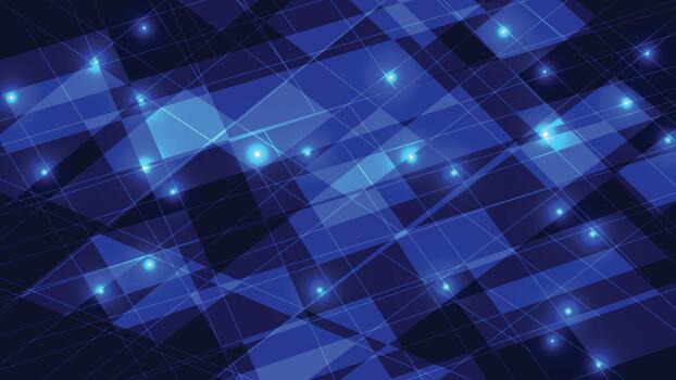 Blue geometric lines and shapes vector