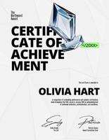 minimalist certificate of achievement  template
