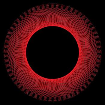 rojo circular geométrico espirógrafo resumen modelo vector