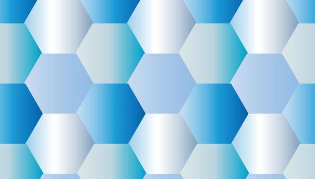 Blue Gradient Hexagon Geometric Pattern Background vector