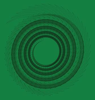 verde espiral geométrico resumen circular modelo vector