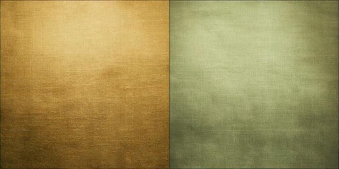 Textured backgrounds in warm gold and cool green tones photo