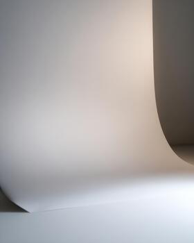 Smooth paper backdrop creating an artistic display in studio photo