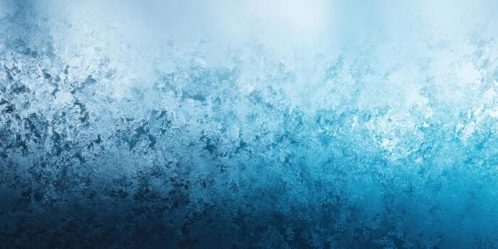 Blue ice texture with frost patterns in a winter setting photo