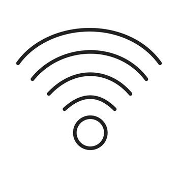 Wi-Fi Signal Wireless Connection Line Icon vector