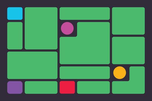 Flexible Bento Grid Design Set with Vibrant Geometric Shapes for Your Projects vector