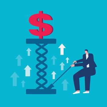 An Employee is pumping to increase his salary. push the limits vector