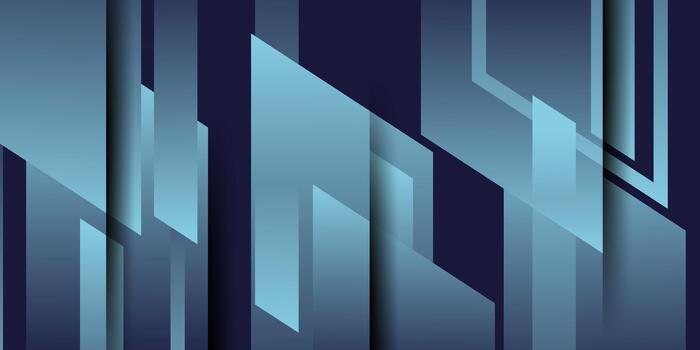 Abstract blue overlapping arrow pattern background. Futuristic banner design with dark background. Stylish background with modern elements. eps10 vector