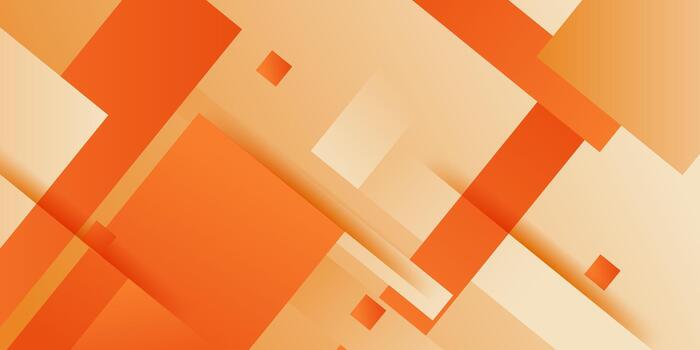 Abstract orange squares overlapping theme background. Orange square paper cut pattern on bright background. Eps10 vector