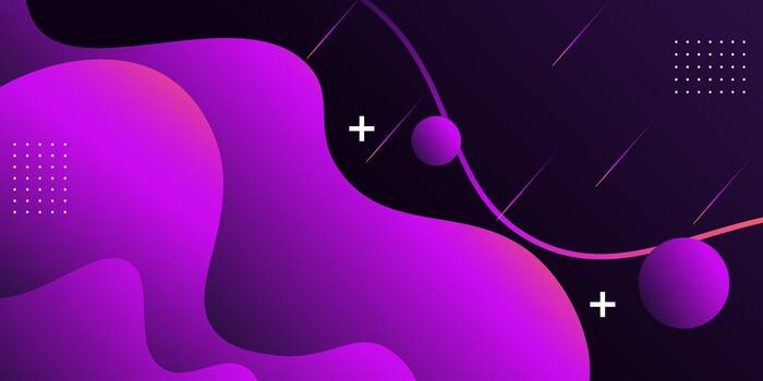 Abstract background with fluid waves on a purple background. Simple and elegant banner background. eps10. vector