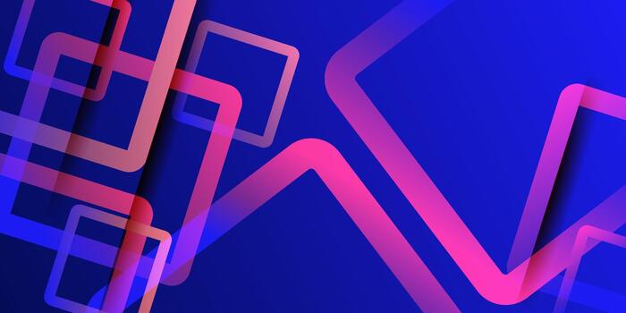 Modern tech blue abstract background banner with bright square lines, used in cover design, poster, flyer, book design, website background, or advertisement. eps10 vector