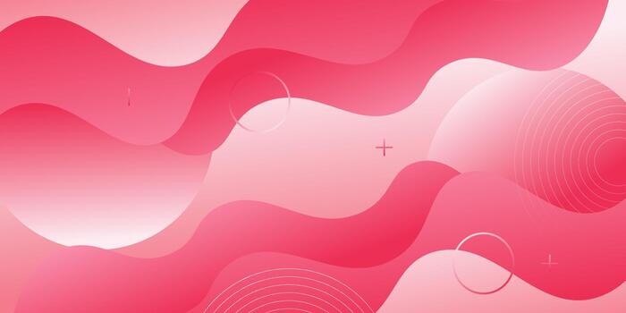 brillante rosado geométrico negocio bandera diseño. creativo bandera diseño con ola formas y circulo patrones para plantillas. sencillo horizontal bandera diseño. eps10 vector