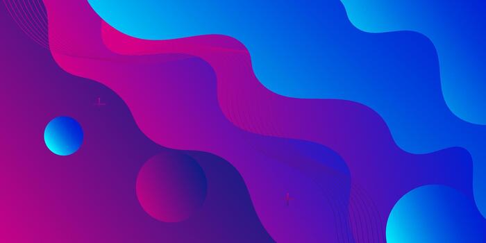 Abstract blue and purple wave background design. Overlapping wave element concept. Fluid banner background. eps10 vector