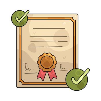 Illustration of Certificate with Check Marks vector