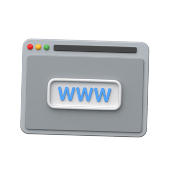 3d rede navegador janela ícone representando local na rede Internet e Internet navegando png
