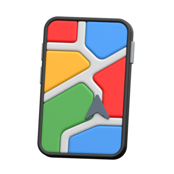 3d mobiel telefoon met kaart navigatie koppel voor GPS en reizen ontwerp png