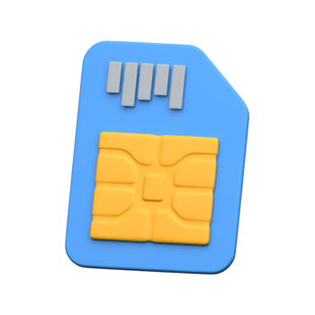 realista 3d sim cartão ícone, Móvel rede conexão e dados comunicação png