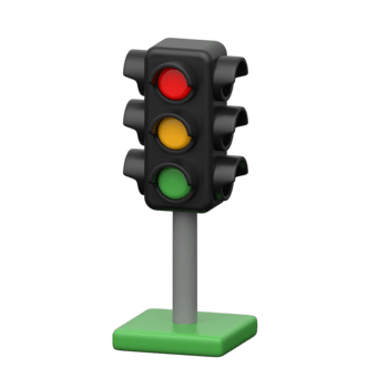 3d geven van verkeer signaal lichten voor kaart en navigatie concepten. png