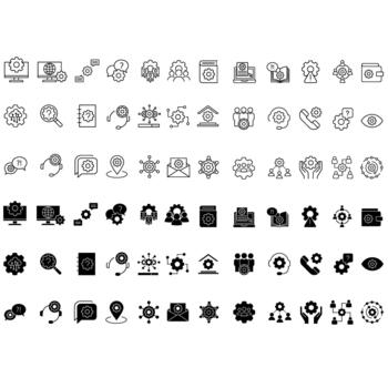 Technical support icon set. support illustration sign collection. support center symbol. Help logo. Web design. vector