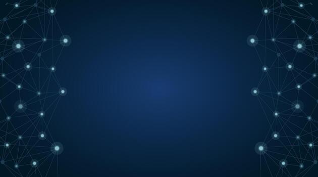 Global Network Connection Concept. Big Data Visualization and Internet Technology for Social Communication in Business Science. Illustration. vector