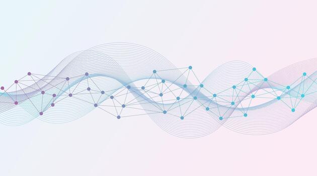 Global Network Connection Banner. Big Data Visualization and Internet Technology. Illustration vector