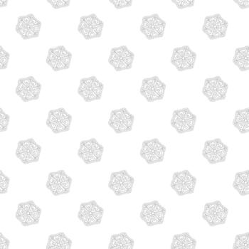 sin costura invierno modelo con delicado decorativo copos de nieve en un suave gris contorno estilo. elegante festivo textura adecuado para fiesta envase papel, fondos,textiles y estacional diseño proyectos vector