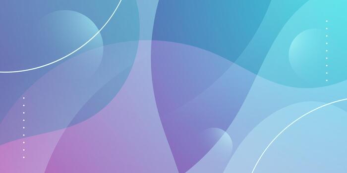 Abstract overlap wave pattern background with gradient blue and purple color background. Simple shapes pattern trendy background. vector