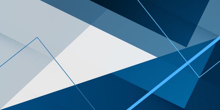 Abstract overlap triangle shapes pattern background with blue element on white color design. Futuristic banner background style. vector