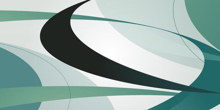 Abstract bright color banner background with overlap green curve shapes pattern element concept design. vector