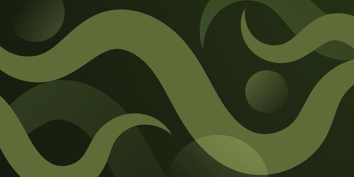 Abstract dark green swirl pattern background concept. Simple curve shapes pattern element design. vector
