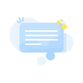 Blue chat bubble icons in a modern flat style, symbolizing SMS, comments, dialogue boxes, and various digital communication elements. flat illustration. vector